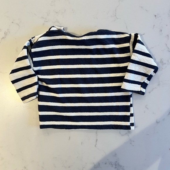 Zara Baby Boy Dark Blue Striped Shirt - Picture 2 of 3